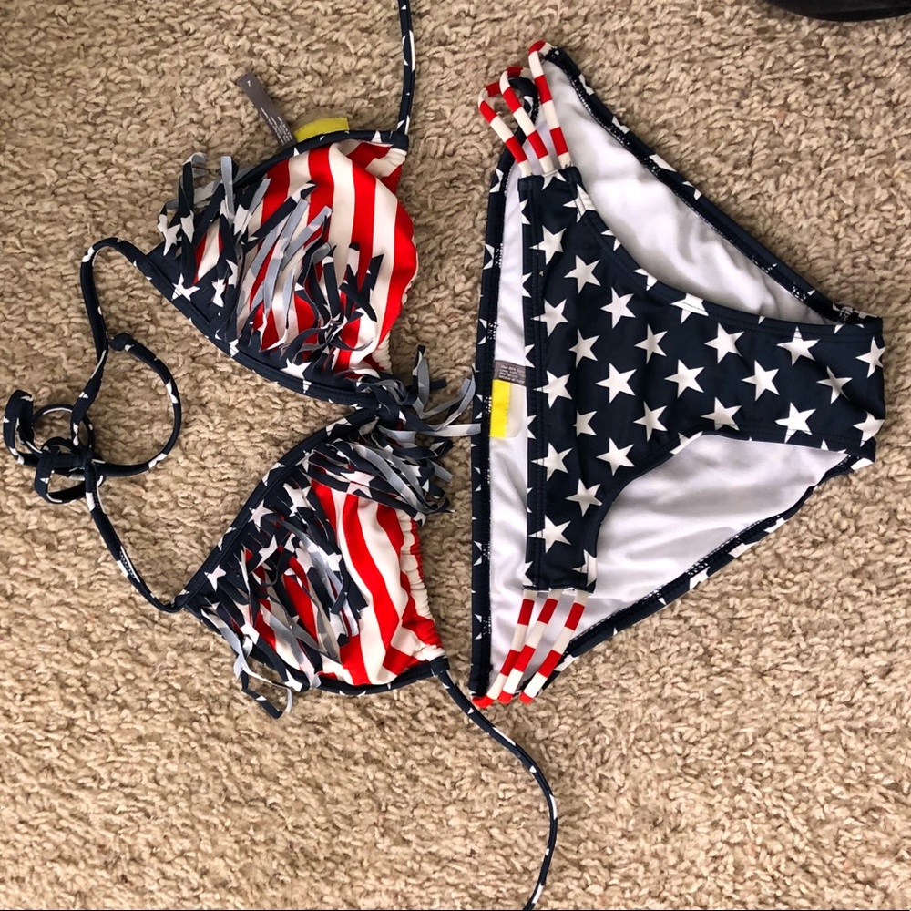 American flag bathing suit